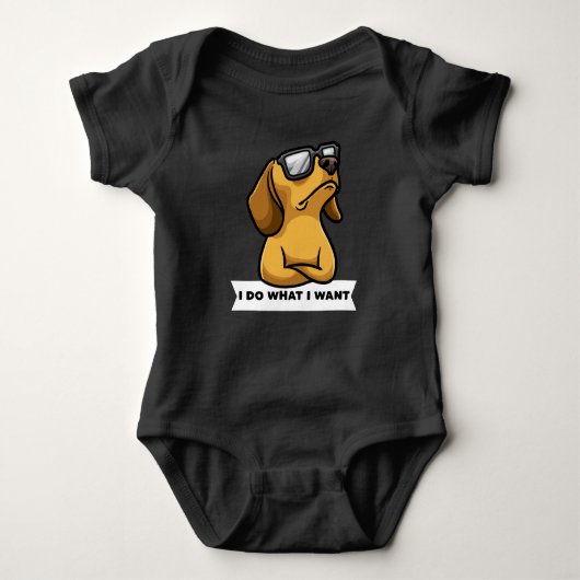 Funny Dachhund dog grappig Gift Idea Romper (Voorkant)