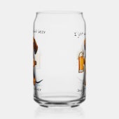 Funny Dachshund Blikvorm Glas (Rechts)