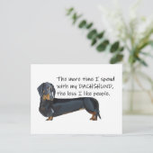 Funny Dachshund Briefkaart (Staand voorkant)