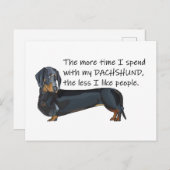 Funny Dachshund Briefkaart (Voorkant / Achterkant)