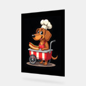 Funny Dachshund Chien Hotdog Sandwich Weenie Sauci (Angle)