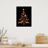 Funny Dachshund Christmas Tree Poster (Keuken)