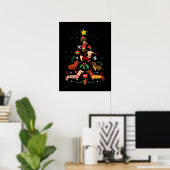 Funny Dachshund Christmas Tree Poster (Thuiskantoor)