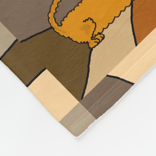 Funny Dachshund Dog Abstract Fleece Blanket (Hoek)