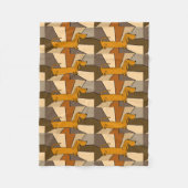 Funny Dachshund Dog Abstract Fleece Blanket (Voorkant)