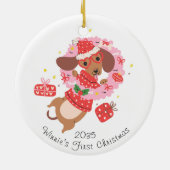 Funny Dachshund Dog Ornament (Achterkant)