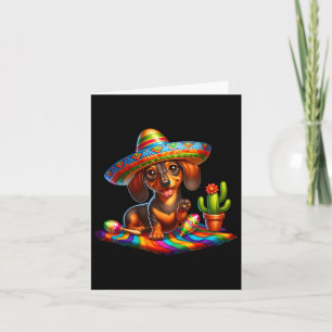Funny Dachshund Gezegde Hi Cinco De Mayo Sombrero Kaart