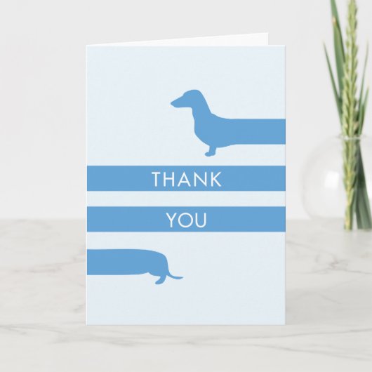Funny Dachshund Hartelijk dank Bedankkaart (Voorkant)