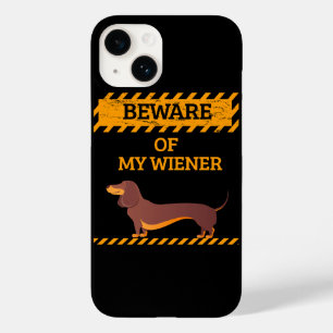 Funny Dachshund Hondenliefhebber Let op mijn Wiene Case-Mate iPhone 14 Hoesje