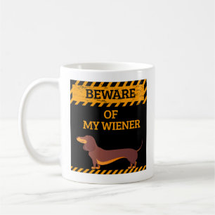 Funny Dachshund Hondenliefhebber Let op mijn Wiene Koffiemok