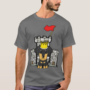 Funny Dachshund is de koning van het kasteel T-shirt