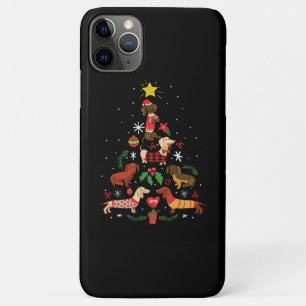 Funny Dachshund-kerstboom iPhone 11 Pro Max Hoesje