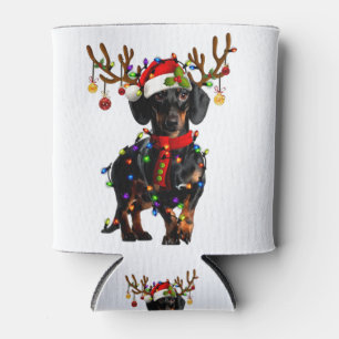 Funny Dachshund-kerstrenrenlicht Blikjeskoeler