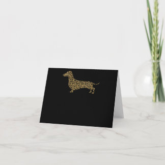 Funny Dachshund Leopard Gifts | Leopard Lovers Notitiekaartje