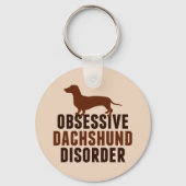 Funny Dachshund Lover Sleutelhanger (Voorkant)