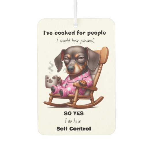 FUNNY DACHSHUND  LUCHTVERFRISSER (Voorkant)