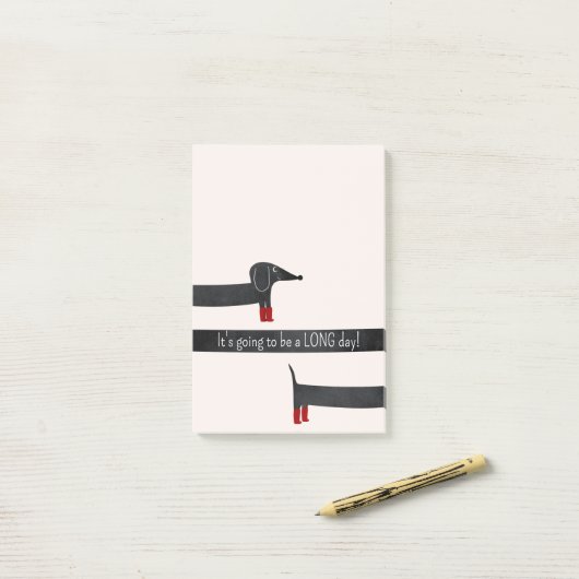 Funny Dachshund Post-it® Notes (Op bureau)