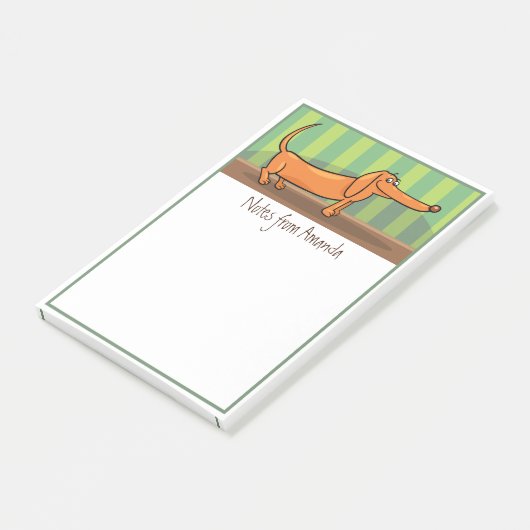 Funny Dachshund Post-It Notes (Schuin)