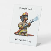 Funny Dachshund Reclamebord Met Voetstuk (Voorkant)