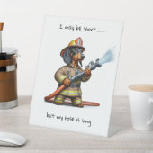 Funny Dachshund Reclamebord Met Voetstuk (Insitu)