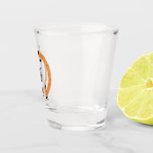 Funny Dachshund Sause Dog Monogram Shot Glas (Rechts)