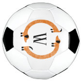 Funny Dachshund Sause Dog Monogram Voetbal (Gedraaid)