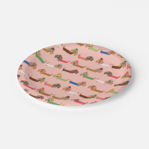 Funny Dachshunds Papieren Bordje