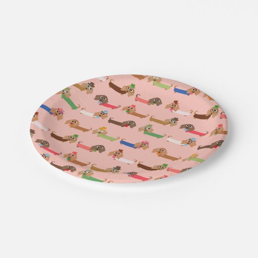 Funny Dachshunds Papieren Bordje (Gekanteld)