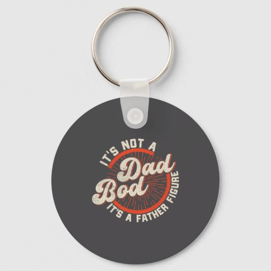 Funny Dad Bod Father Figure Quote Gift Sleutelhanger (Voorkant)