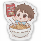 Funny Dad Cereal Survival Sticker (Voorkant)