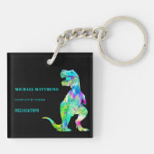Funny Dad Dinosaur Quote Personalized Sleutelhanger (Achterkant)