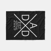 Funny Dad Est 2025 For New Dad Husband Baby Announ Fleece Deken (Voorkant (Horizontaal))