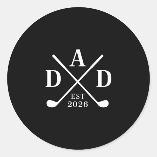 Funny Dad Est. 2026 Father 2026 Loading New Dad Go Ronde Sticker (Voorkant)