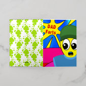 Funny Dad Farts Folie Wenskaart (Buiten Laag)