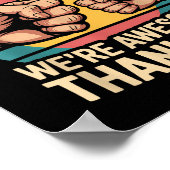 Funny Dad Father's Day Retro Dear Dad Great Job Th Poster (Hoek)