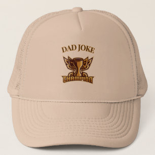 Funny Dad Joke Champion Trophy Trucker Pet