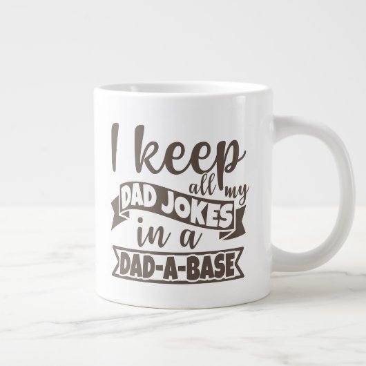 Funny Dad Joke Computer IT Engineer Dada Base Extra Grote Beker (Rechts)