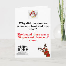 Funny Dad Joke-kerstkaart Kaart
