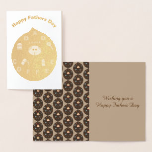 Funny Dad Monster houdt van Coffee Folie Kaart