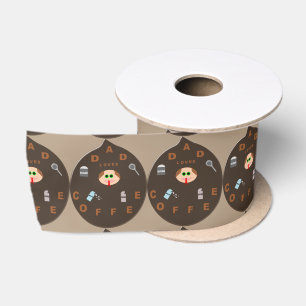 Funny Dad Monster houdt van Coffee Ribbon Lint