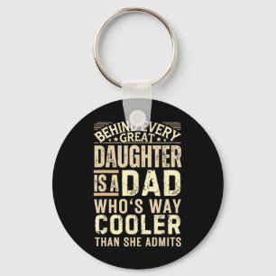 Funny Dad Shirt van Dochter Mannen Funny Fathers D Sleutelhanger