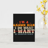 Funny Dad Shirts From Daughter I Do What My Daught Kaart (Gele Bloem)