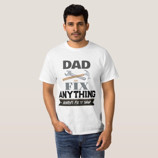 Funny Dad Simple Mannen Custom T-shirt (Voorkant volledig)