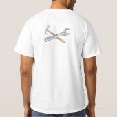 Funny Dad Simple Mannen Tools Custom Monogram T-shirt (Achterkant)