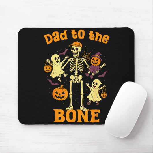 Funny Dad To The Bone Skeleton With Kids Halloween Muismat (Met muis)