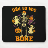 Funny Dad To The Bone Skeleton With Kids Halloween Muismat (Voorkant)