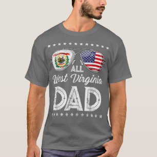 Funny Dad Vaderdag West Virginia op 4 juli U T-shirt