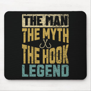 Funny Dad Vist Man Myth Hook Legend Fisherman F Muismat