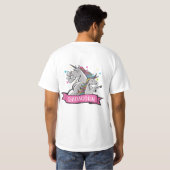 Funny Dadacorn Unicorn T-shirt - Fierce Protective (Achterkant volledig)
