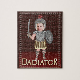 Funny Dadiator Vaderdag Aangepaste foto voor vad Legpuzzel